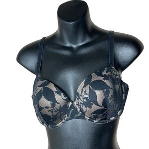 Thirdlove foliage Demi bra lace black nude underwire 34C1/2